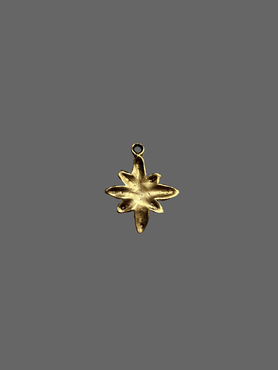 Flower, Gold Star Pendant