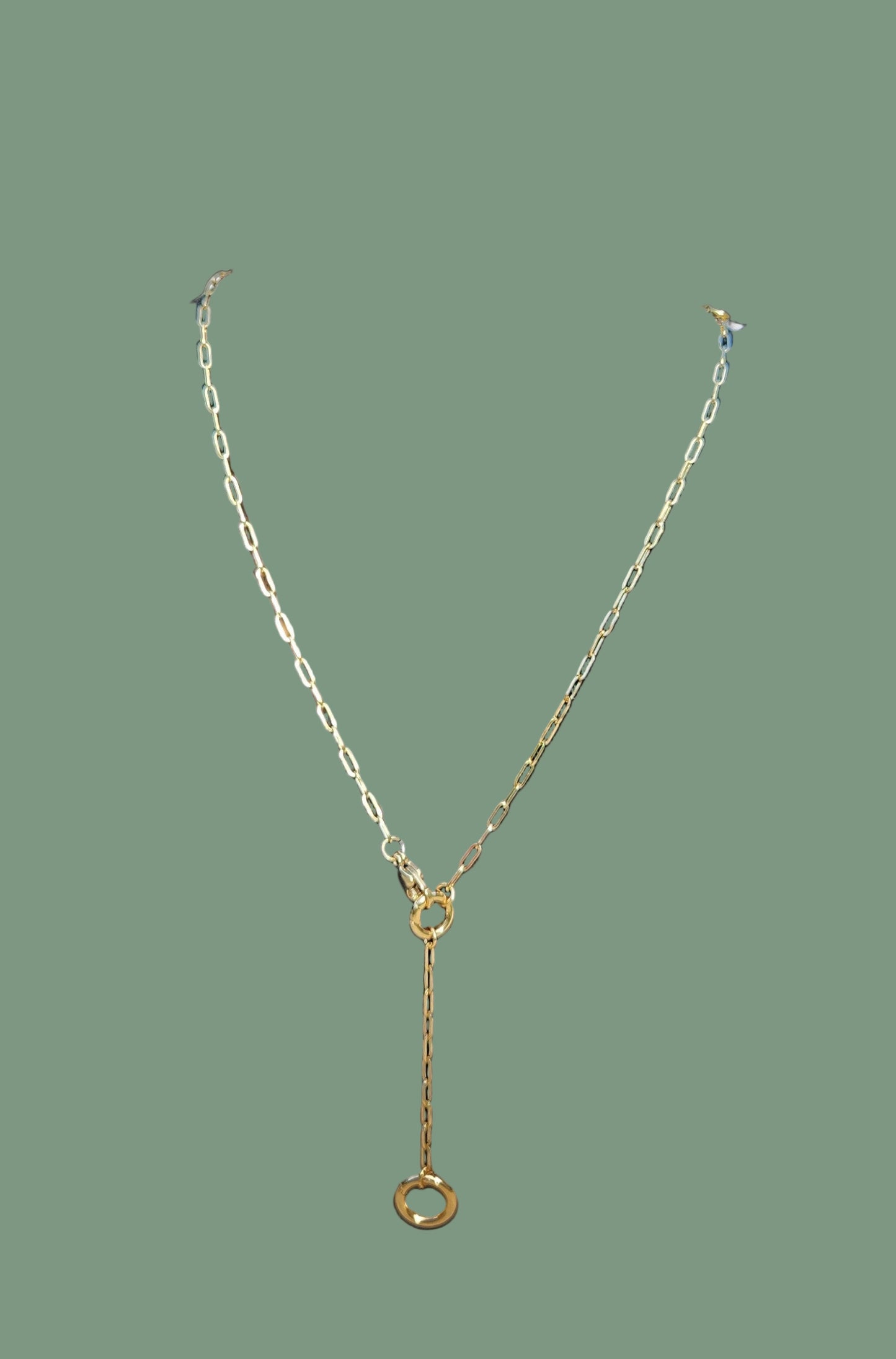 Dual Circle Charm Holder Necklace