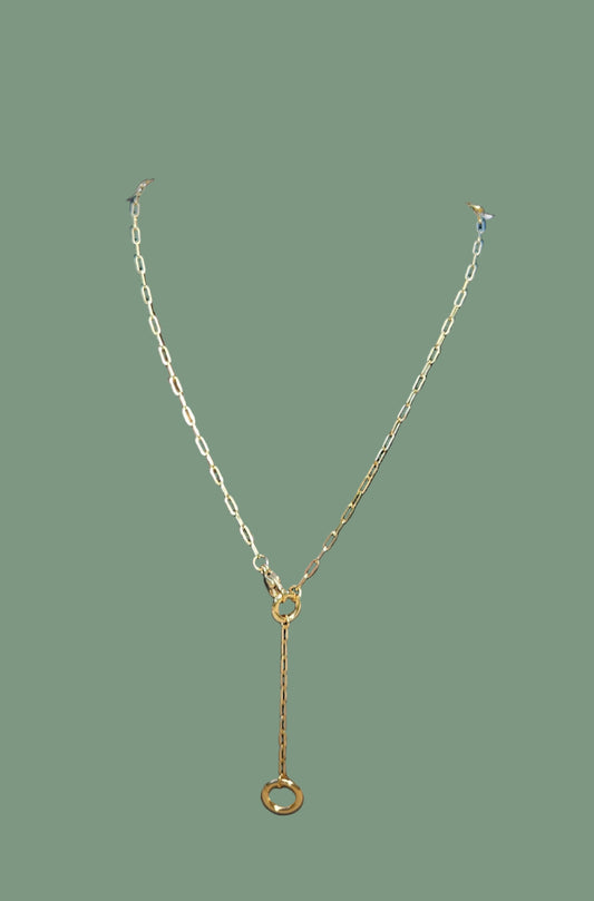 Dual Circle Charm Holder Necklace