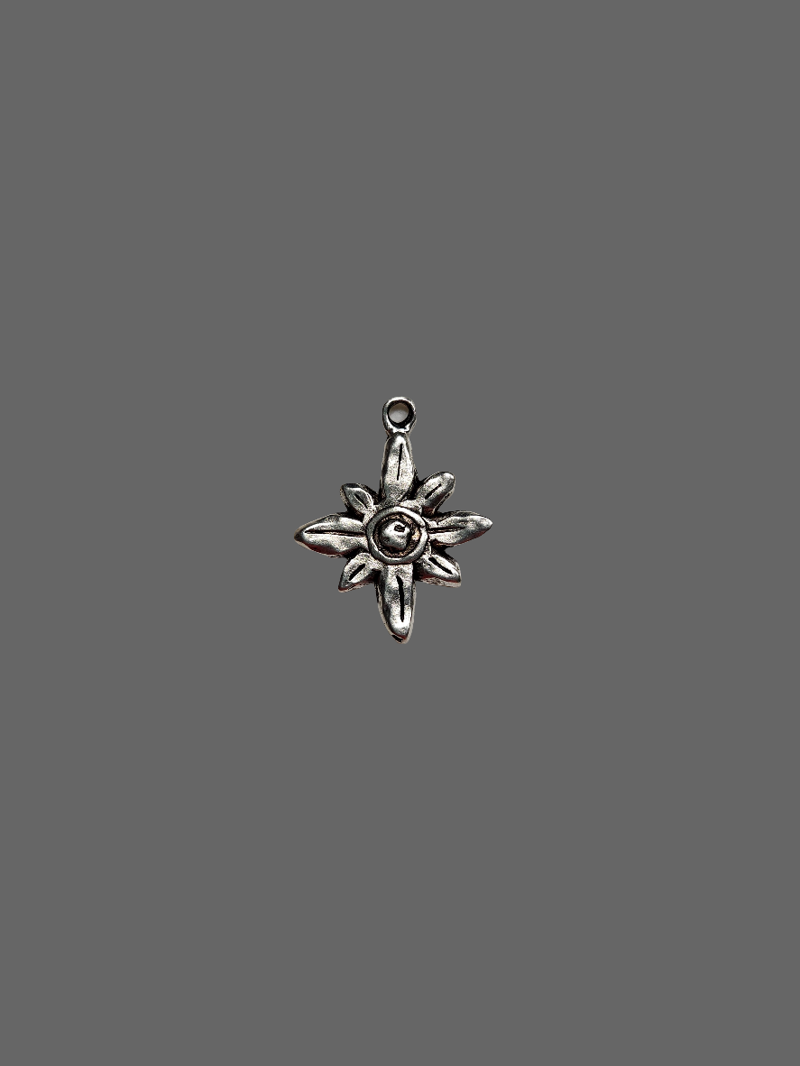 Flower Silver Star Pendant