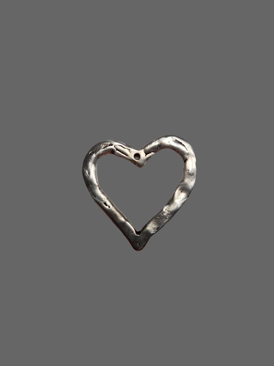 Heart Open Silver Pendant