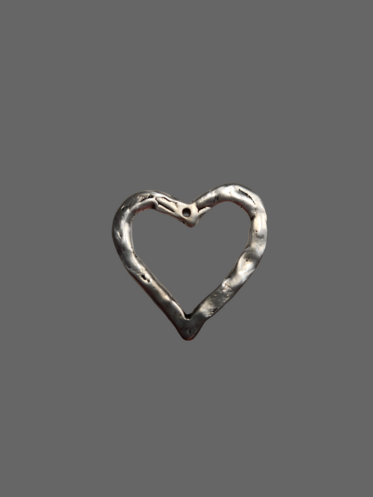 Heart Open Silver Pendant