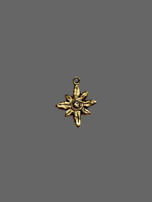 Flower, Gold Star Pendant