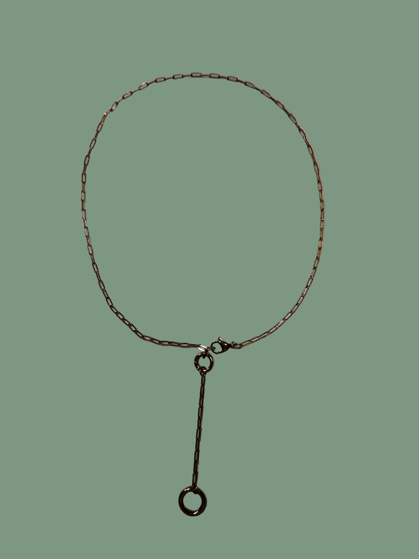 Dual Circle Charm Holder Necklace