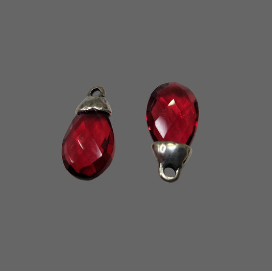 Crystal Pewter Garnet Pendant